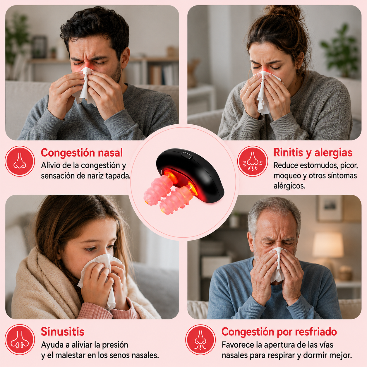 NasoClear™ Terapia Nasal de Luz Roja