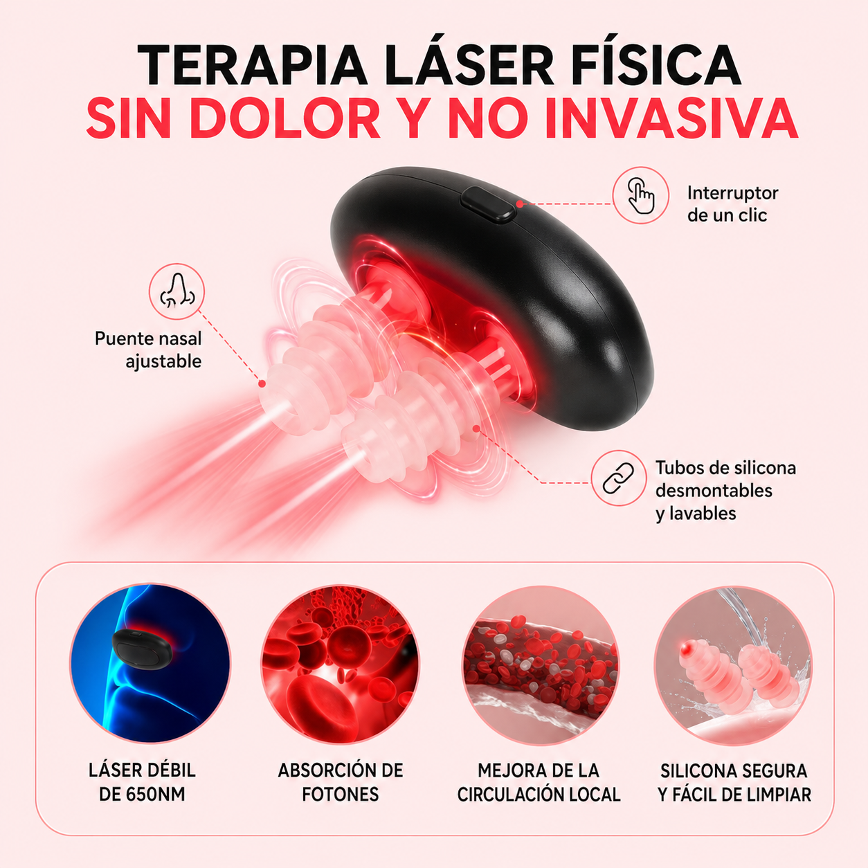 NasoClear™ Terapia Nasal de Luz Roja